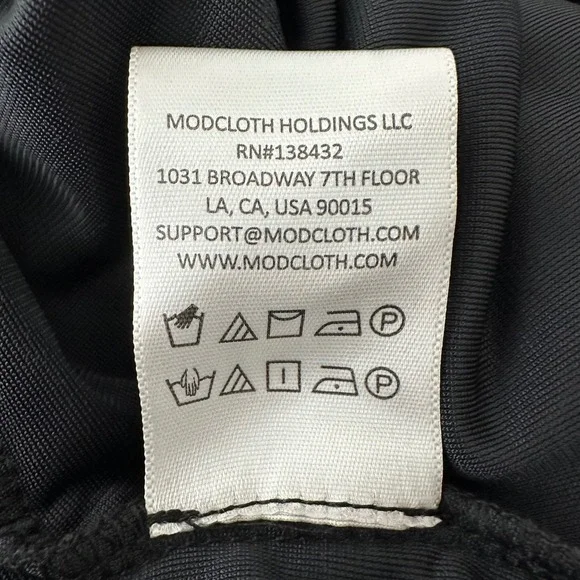 Modcloth Is It Wednesday Yet Mini Dress Black Velvet XL - Picture 10 of 10